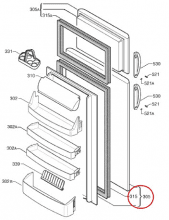 225608518 - PORTE REFRIGERATEUR AVEC JOINT