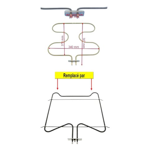 74117 - RESISTANCE INFERIEURE DE FOUR 1200 W