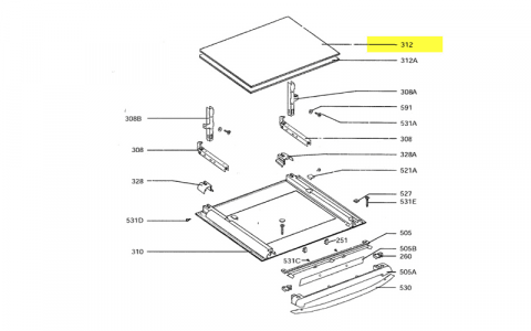 330153102 - VITRE INTERIEURE 380 X 448 REP 312