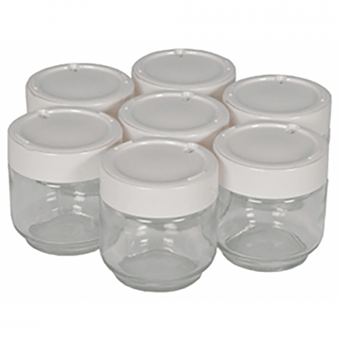 A14A03 - LOT DE 7 POTS YAOURTIERE MOULINEX