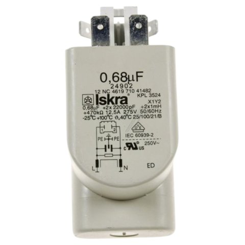 481010807672 - FILTRE ANTIPARASITE 0,1UF+2X0,015UF+1MR