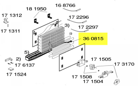 00360815 - RESISTANCE DE DEGIVRAGE EVAPORATEUR