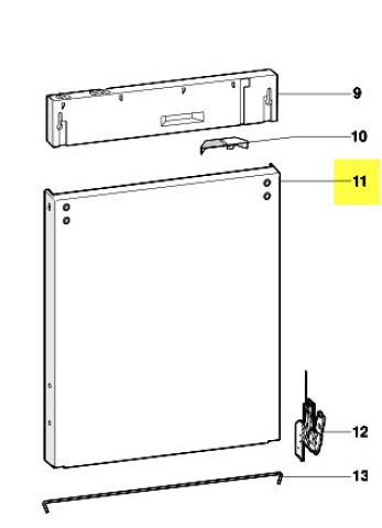 C00256855 - FACADE DE PORTE ZINC