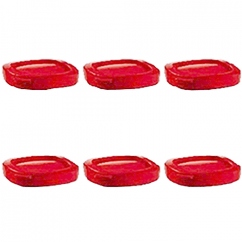 SS-194113 - COUVERCLES ROUGE POT YAOURT LIVRE PAR 6