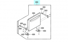 3581JA1083H - PORTE DE BAR COTE REFRIGERATEUR WHITE