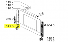 481010372667 - VITRE EXTERIEURE DE PORTE FOUR + SUPPORT