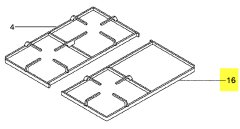 C00136247 - Grille cote droit gaz et plaque gea