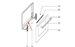 CB3E01424 - VITRE INTERIEURE DE CONTRE-PORTE