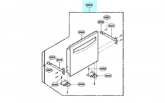 3581JA1083H - PORTE DE BAR COTE REFRIGERATEUR WHITE