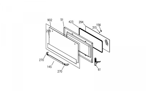 Z57I288 - Vitre expterieure repere 295