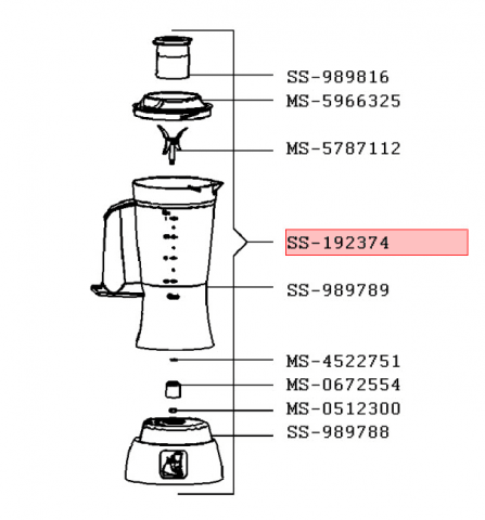 SS-192374 - Coupleur couteau blender kaleo seb