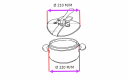 LS-090020000109 - COUVERCLE INOX Ø 220 POUR CUVE Ø 240 M/M