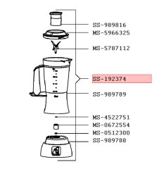 SS-192374 - Coupleur couteau blender kaleo seb