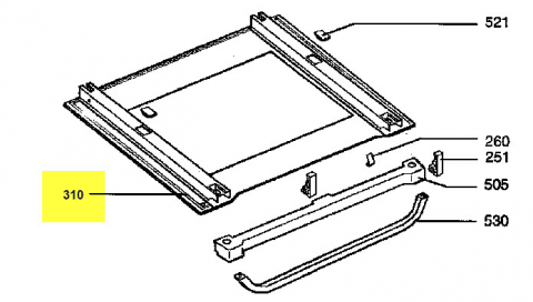 387007174 - VITRE DE PORTE FOUR EXTERIEUR 592X468MM