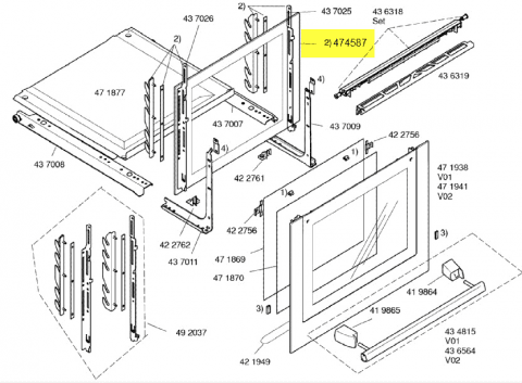 00474587 - VITRE INTERIEURE PORTE COULISSANTE