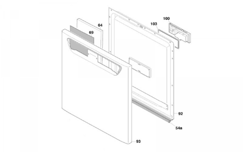 41009658 - PORTE TOLE EXTERIEURE BLANCHE REP93