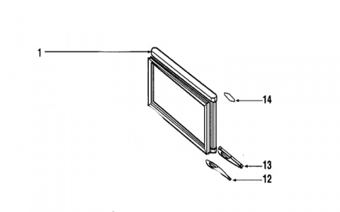 43X7760 - Porte congelateur avec joint magnetique