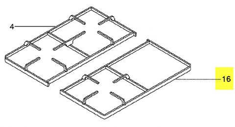 C00136247 - Grille cote droit gaz et plaque gea